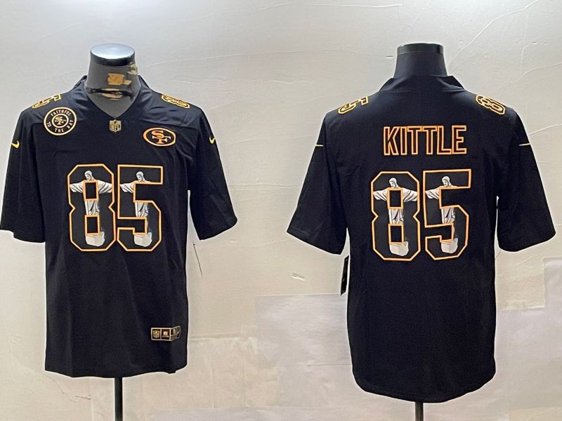 Men San Francisco 49ers #85 Kittle Black Fashion 2024 Nike Limited NFL Jersey style 5->san francisco 49ers->NFL Jersey